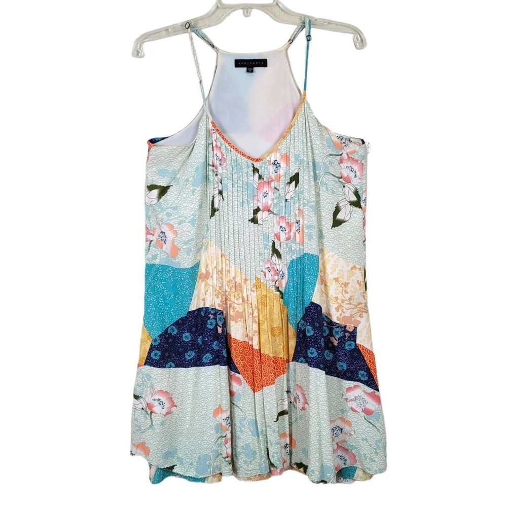 Sanctuary Womens White Patchwork Floral Mini Sundress Size Medium